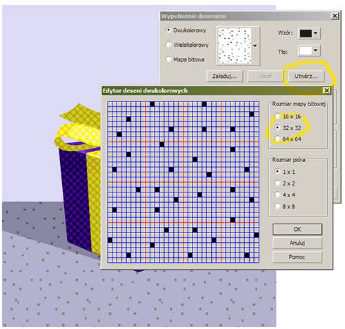 Grafik pokazuje jwykorzystanie programu Corel Draw