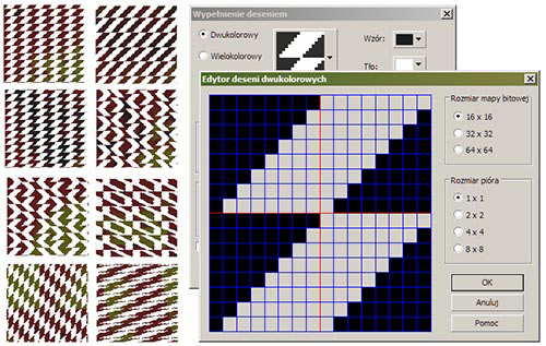 Grafik pokazuje jwykorzystanie programu Corel Draw